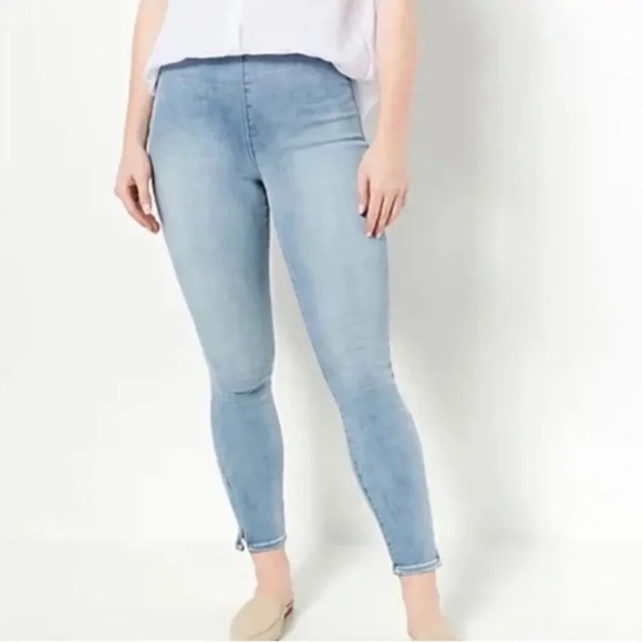 NYDJ Sculpt Her‎ Super Skinny Ankle Jeans with Slits in Clean Orion - Picture 1 of 8